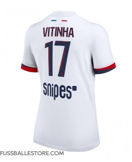Günstige Paris Saint-Germain Vitinha #17 Auswärtstrikot Damen 2025-26 Kurzarm